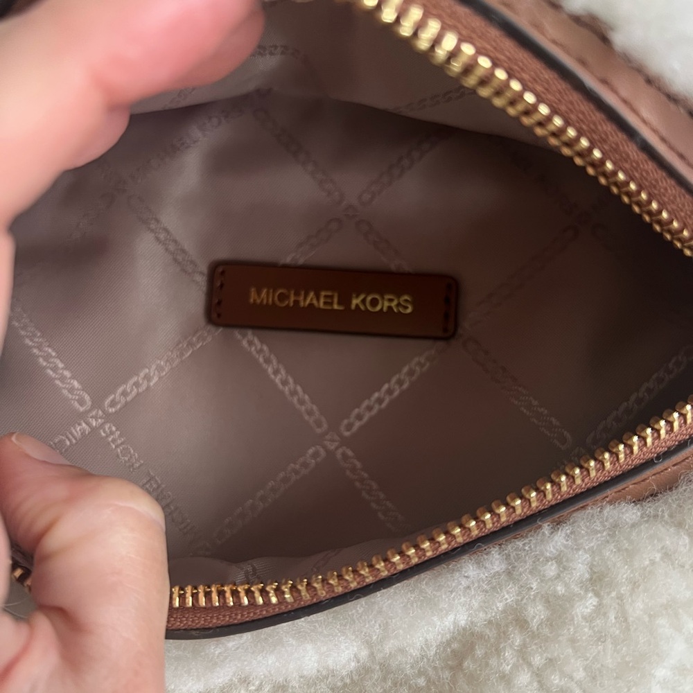 Michael Kors Cream Sherpa Crossbody Bag - Picture 9 of 11